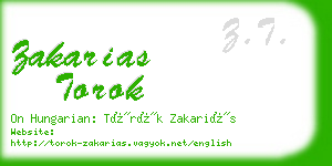 zakarias torok business card